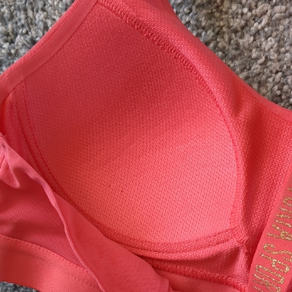 Pink Sports Bra with Gold Lettering - Picture 5 of 8
